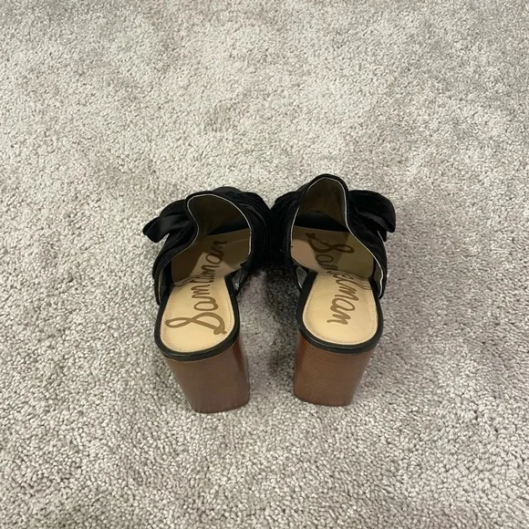 Sam Edelman Women’s Yumi Black Suede Heel Shoes - Picture 7 of 10